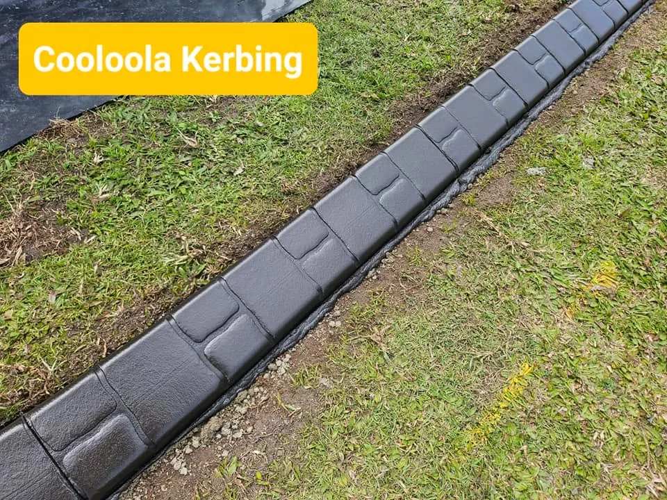 Original Cooloola Kerbing Facebook project photograph showing concrete edging or resurfacing