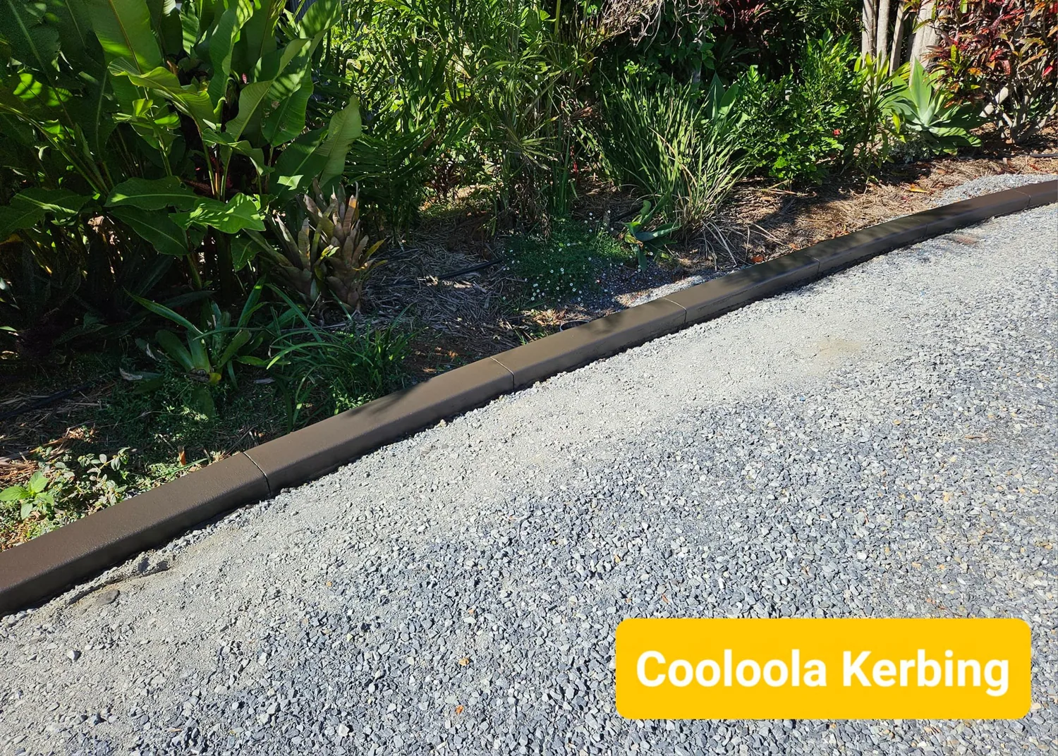 Original Cooloola Kerbing Facebook project photograph showing concrete edging or resurfacing