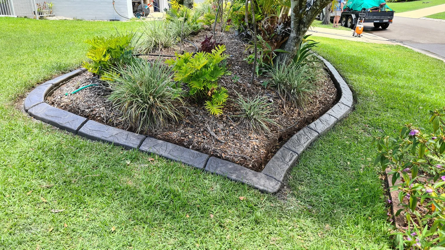 Original Cooloola Kerbing Facebook project photograph showing concrete edging or resurfacing